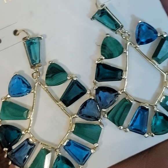 KENDRA SCOTT NEW Blair jewel open in green glass / - Picture 2 of 6
